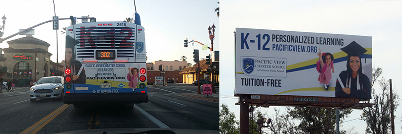 Pacific-View-Charter-School-Billboard-and-Bus-Ad-by-Bray-Outdoor